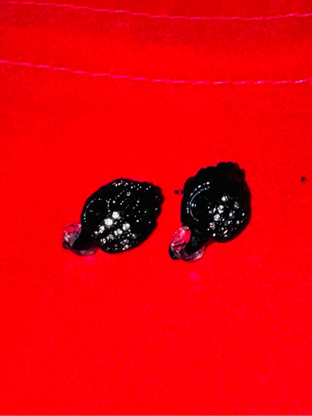 Kurt geiger London black eagle stone stud earrings